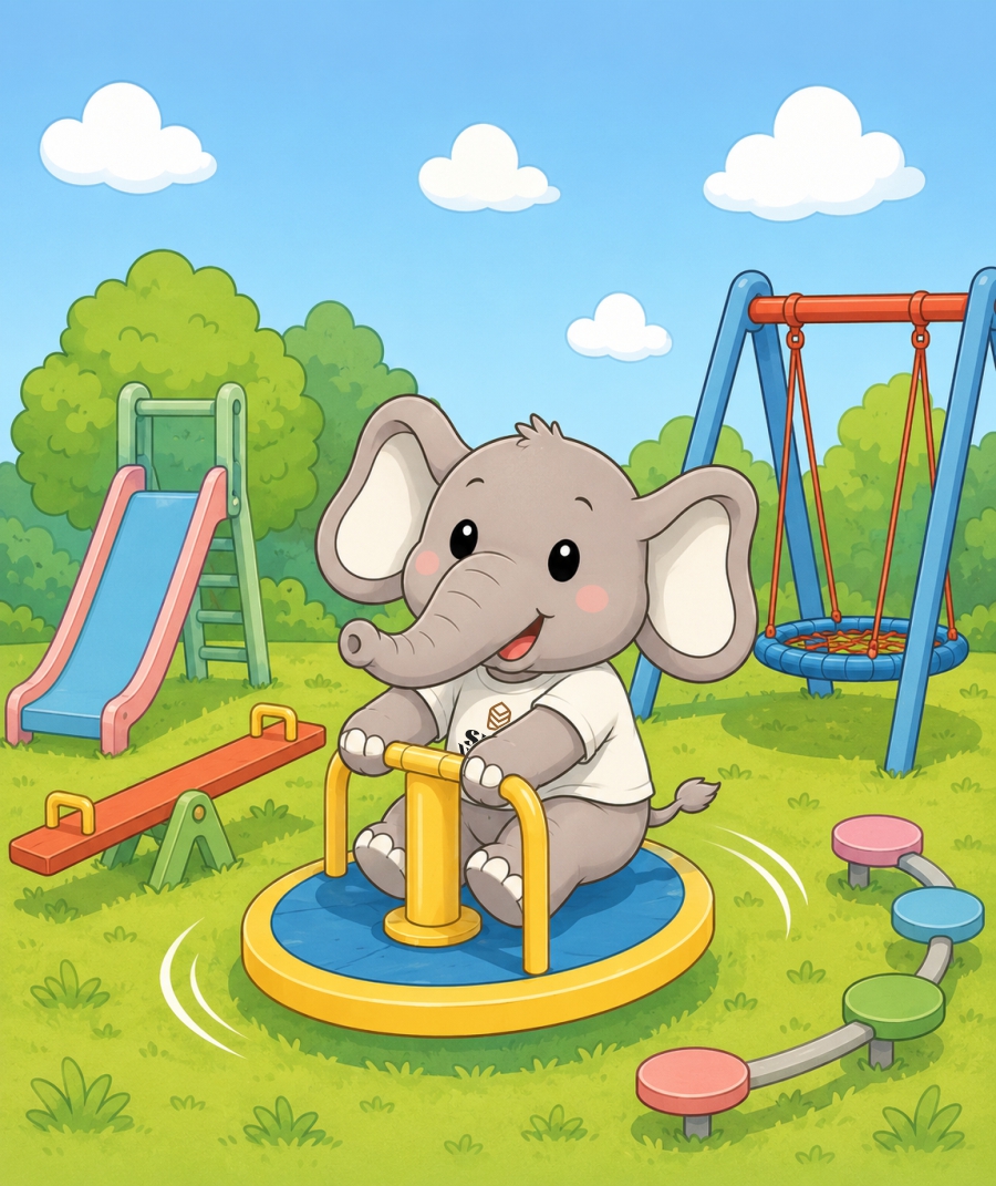 Słoń Astronauta i basenowy plusk